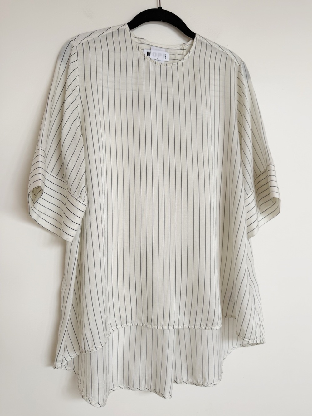 HOPE Stockholm Trust Shirt Silk Cotton Striped Print Size 36 or US 4